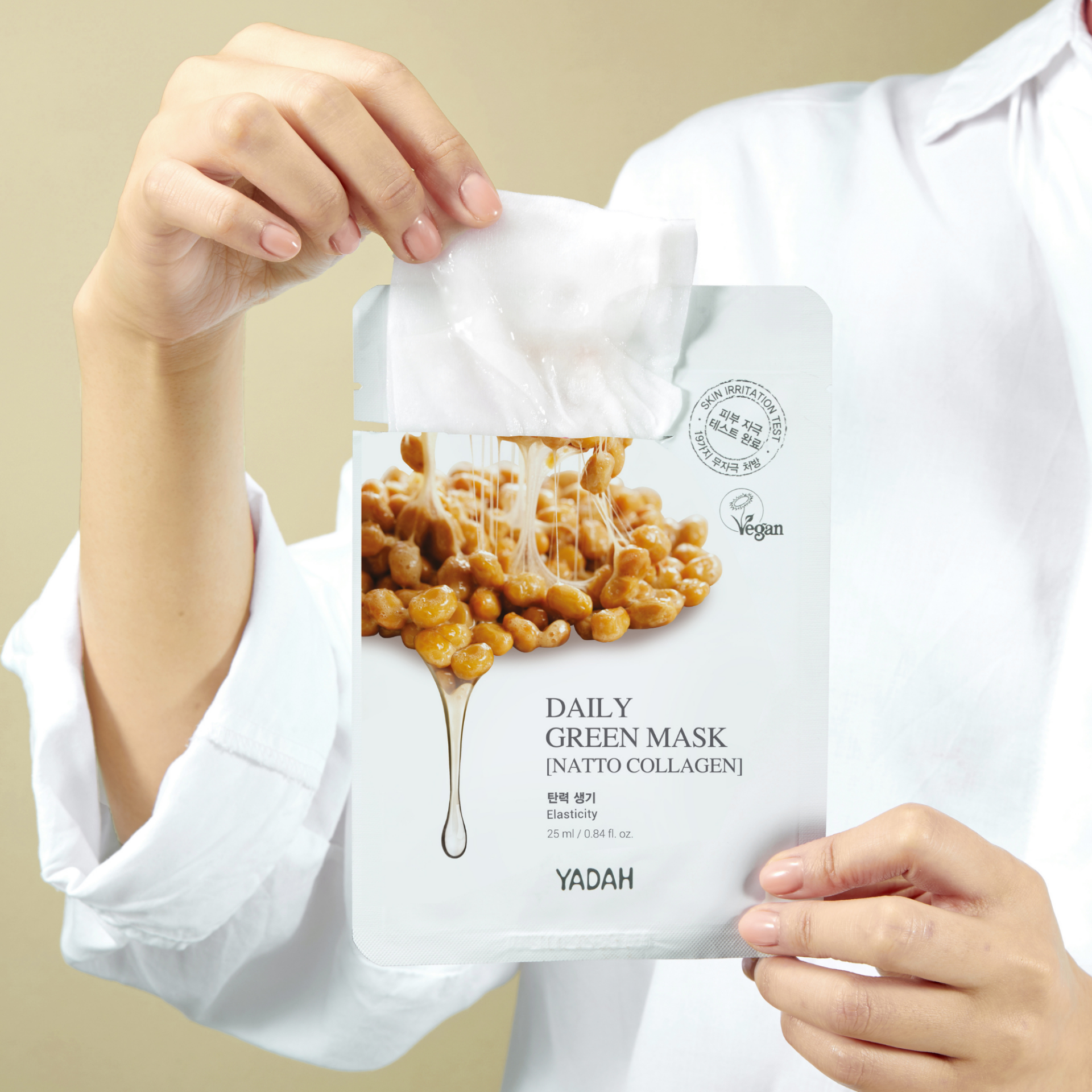 Natto Kollajen İçeren Konsantre Kağıt Maske - Sıkılaştırıcı