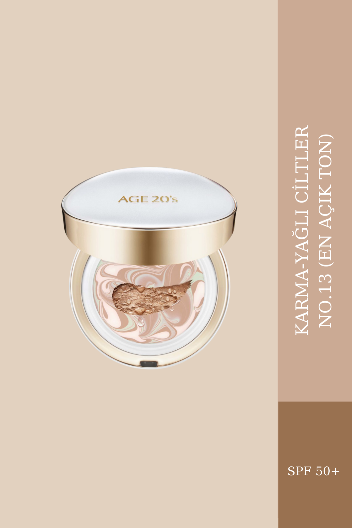 AGE 20'S Uzun Süre Kalıcı ve Sebum Dengeleyici Kompakt Fondöten (No.13) - Çok Açık Ten