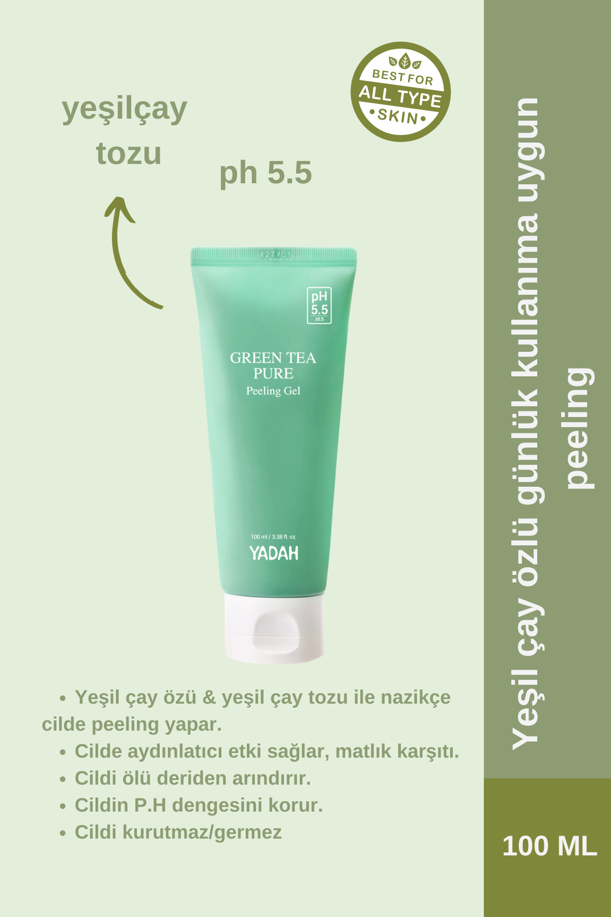 Yeşil Çay Özlü Peeling - Ölü Derilerden Arındırıcı