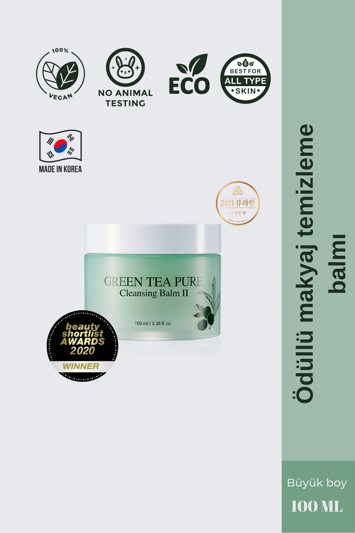 Yeşil Çay Özlü Makyaj Temizleme Balmı