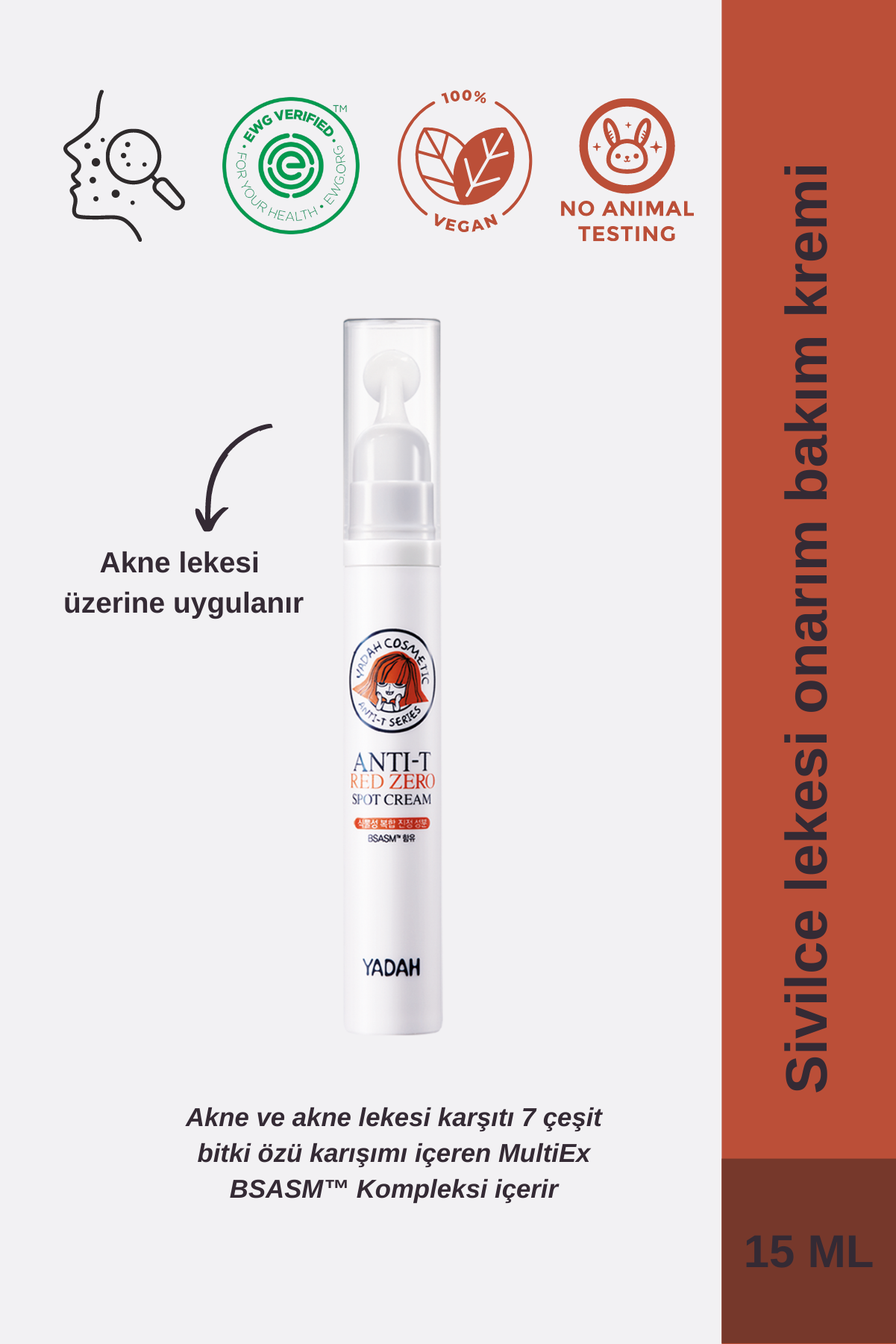 Anti-T Serisi Sivilce Lekesi ve Kızarıklık İyileştirici Bakım Kremi